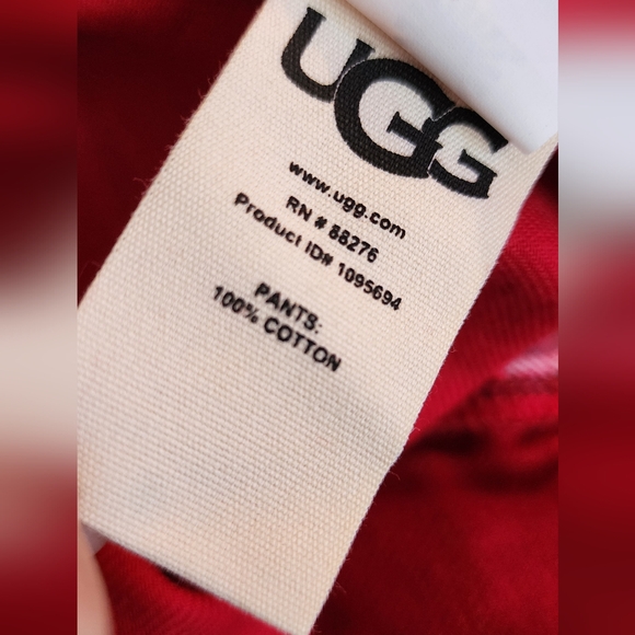 UGG Red Plaid Men's Flynn Pants Sz Large NWT - Picture 7 of 9